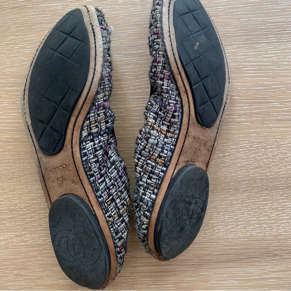 Chanel tweed ballerina flats 37 - Picture 6 of 10